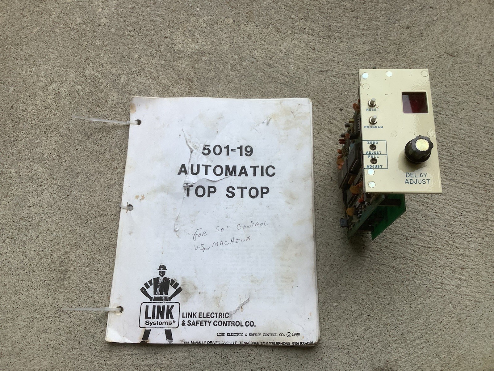 Link Systems 501-19 Automatic Top Stop Variable Machine Press Link Systems 501-19 Automatic Top Stop Variable Machine Press