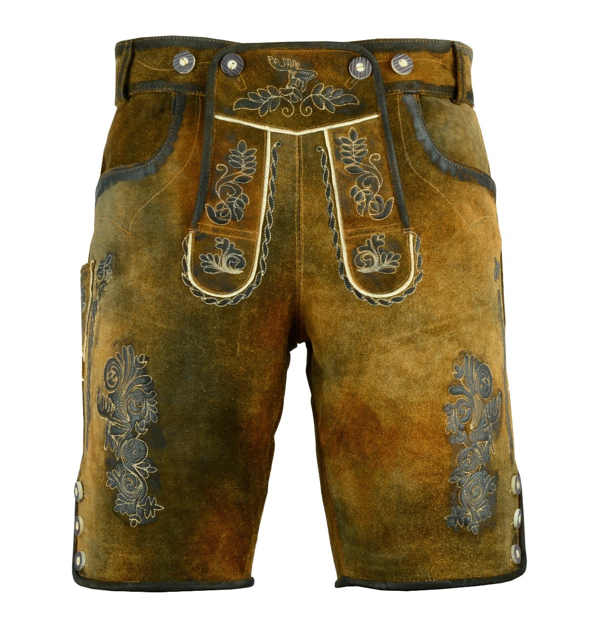 Oktoberfest German Bavarian Premium Suede Leather Lederhosen Shorts Trachten