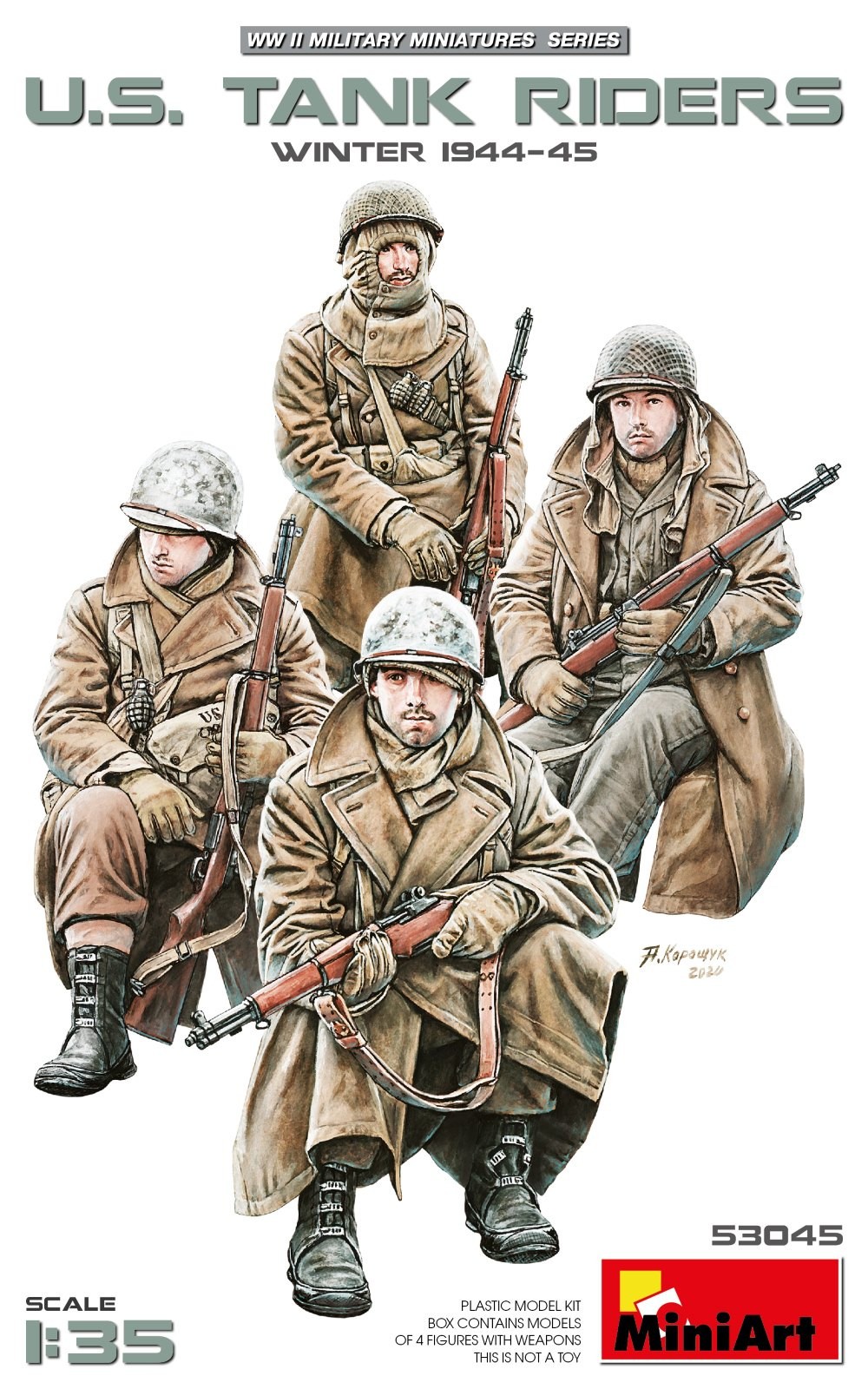 MiniArt 1/35 53045 WWII US Tank Riders Winter 1944-1945 (4 Figures)