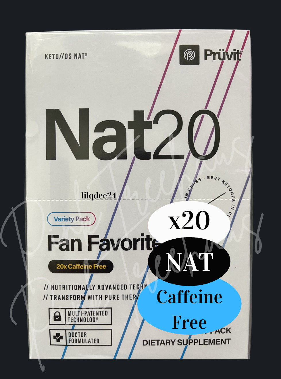 Pruvit Ketones NAT20 Variety 20 pk Caffeine Free 2027 NEW SEALED IN BOX Pruvit Ketones NAT20 Variety 20 pk Caffeine Free 2027 NEW SEALED IN BOX
