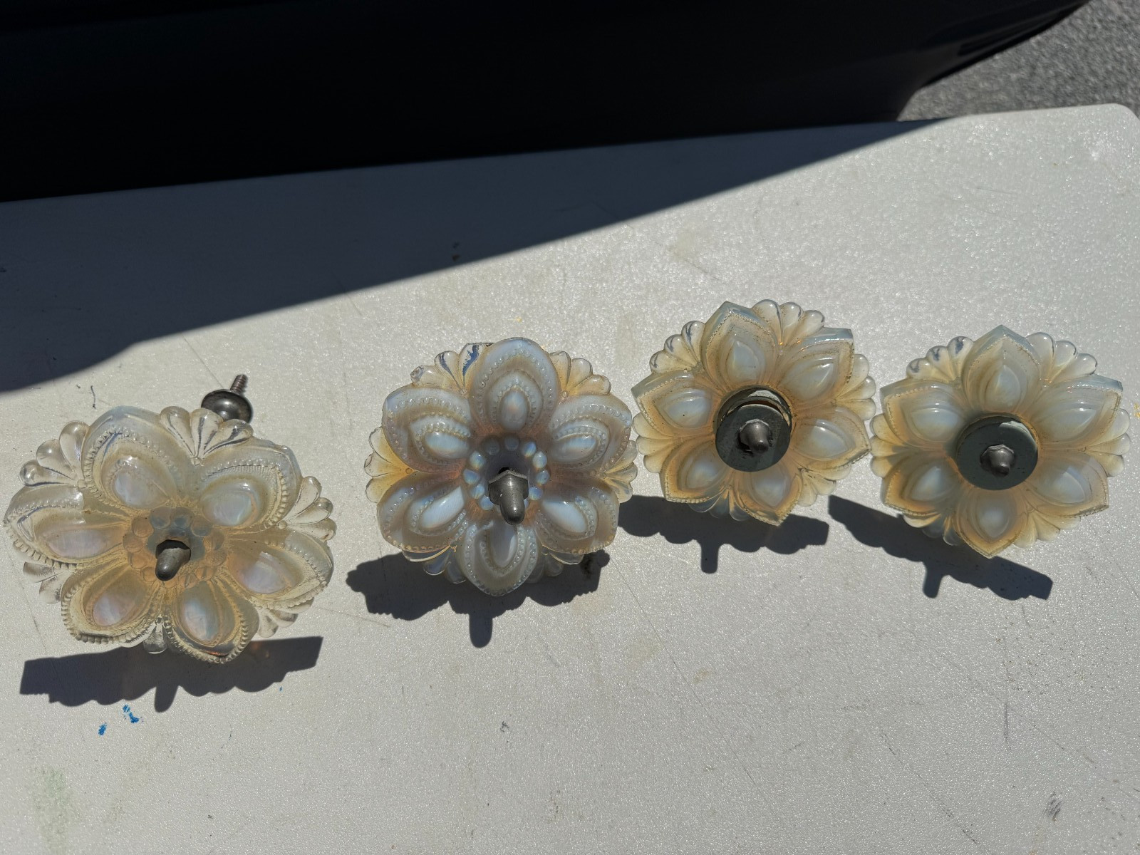 antique Sandwich opalescent glass curtain tie backs antique Sandwich opalescent glass curtain tie backs