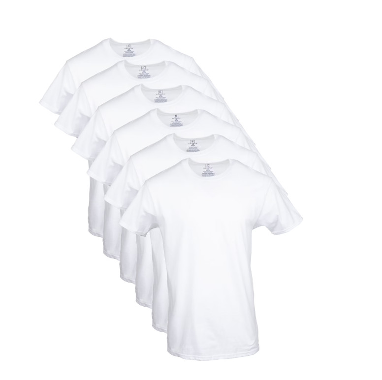 George Men's ultra soft Crew Neck T-shirts , 6-Pack Size FROM S To 3XL George Men's ultra soft Crew Neck T-shirts , 6-Pack Size FROM S To 3XL