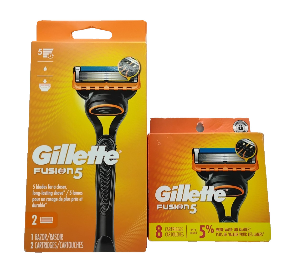 Gillette Fusion 5 Includes 1 Razor and 10 Cartridges New In Box