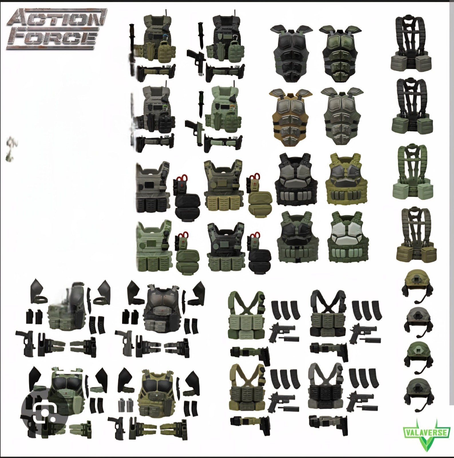Valaverse Action Force Tactical Field Gear Tin Set No Figure Read Description Valaverse Action Force Tactical Field Gear Tin Set No Figure Read Description