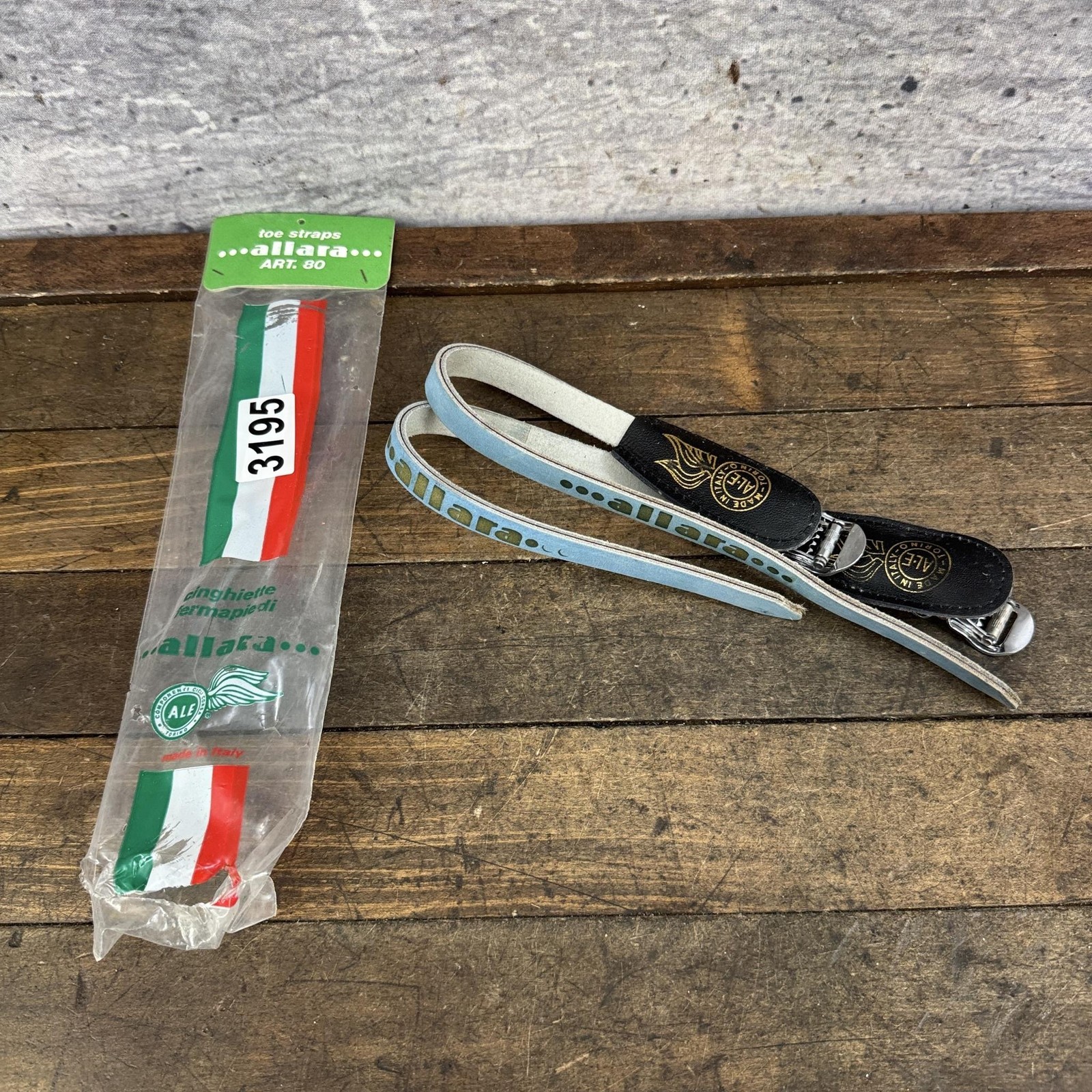 Vintage Allara Toe Straps Blue NOS ART 80 70s 80s Eroica Road Track Bike