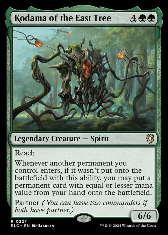 Kodama of the East Tree 0227 Non Foil Rare Bloomburrow Commander MTG NM