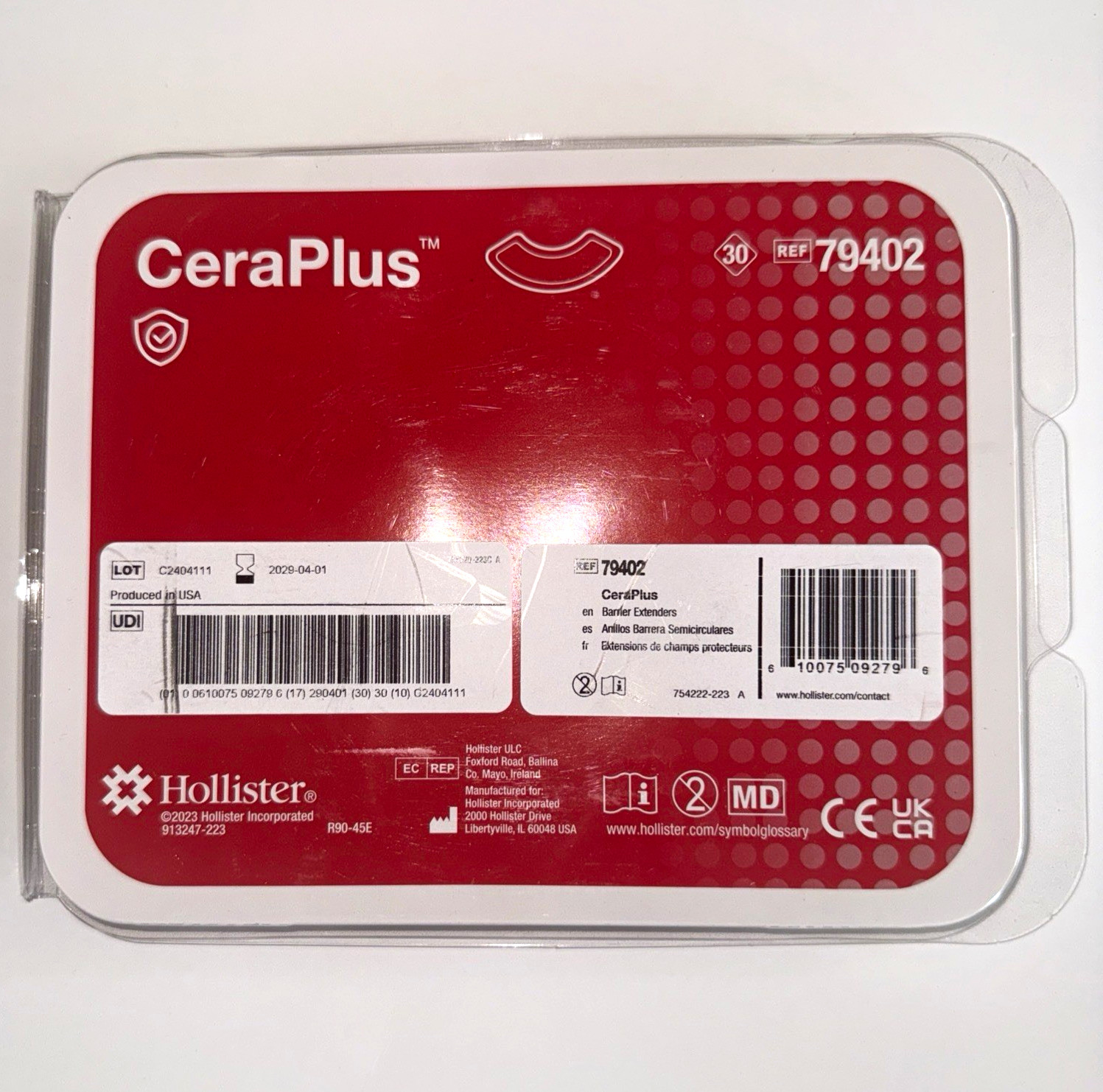 Hollister CeraPlus Ostomy Skin Barrier/Wafer Barrier Extenders Ref 79402