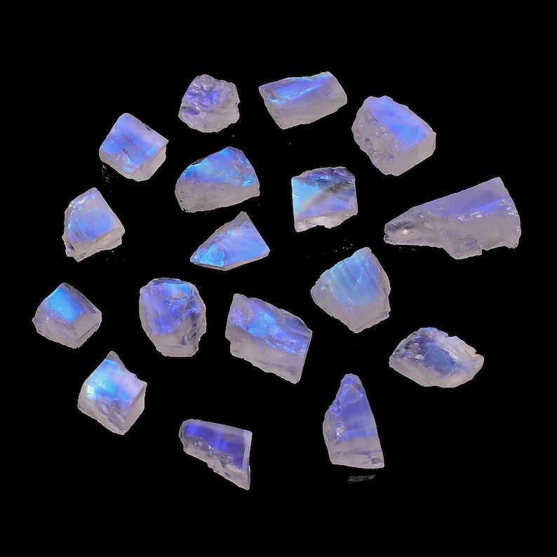 2Pcs Dazzling AAA Quality 100% Natural Flashy Blue Rainbow Moonstone 8x12mm 2Pcs Dazzling AAA Quality 100% Natural Flashy Blue Rainbow Moonstone 8x12mm