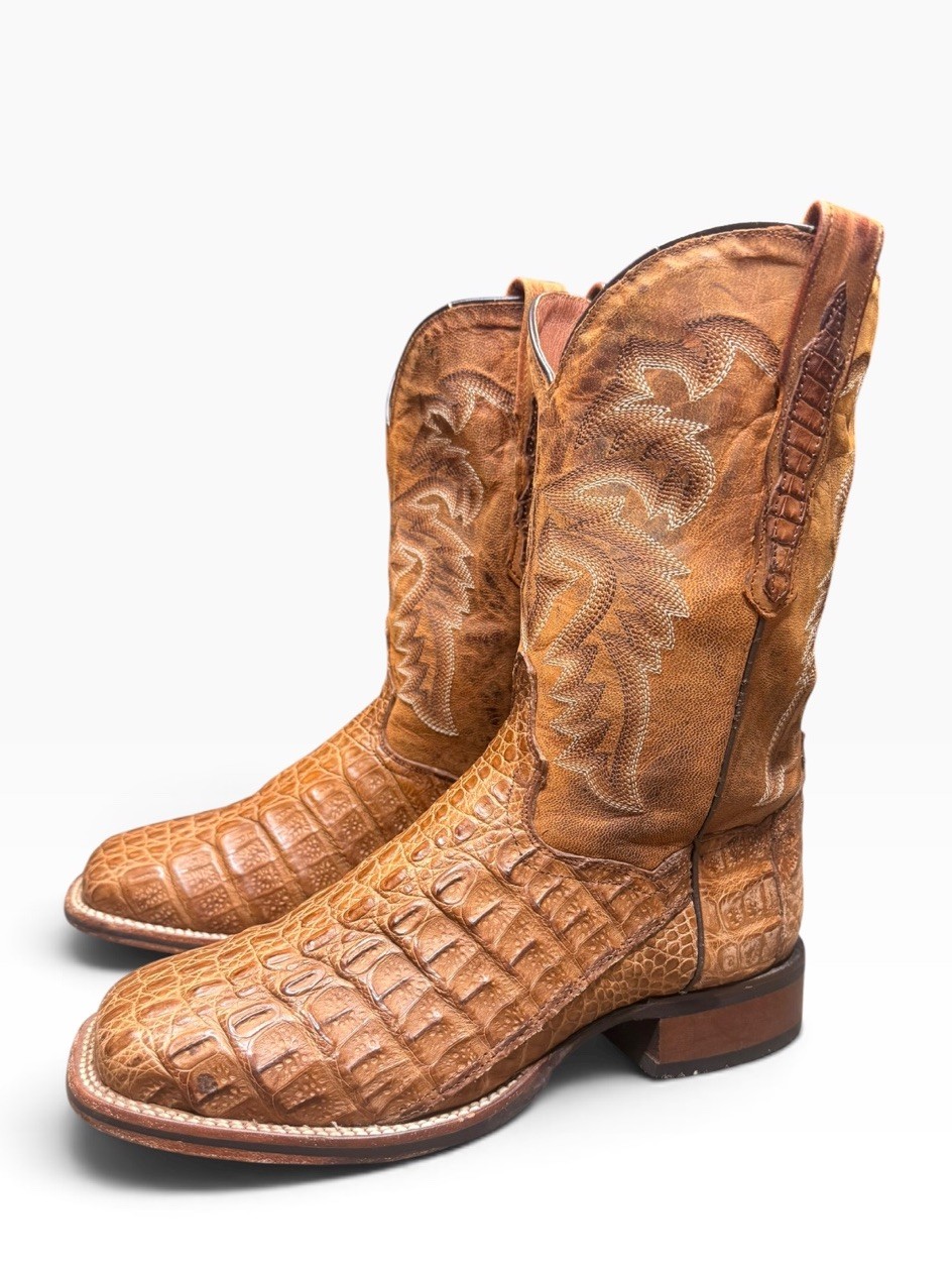 DAN POST Denver Bay Apache Caiman Cowboy Boots Size 9 EW
