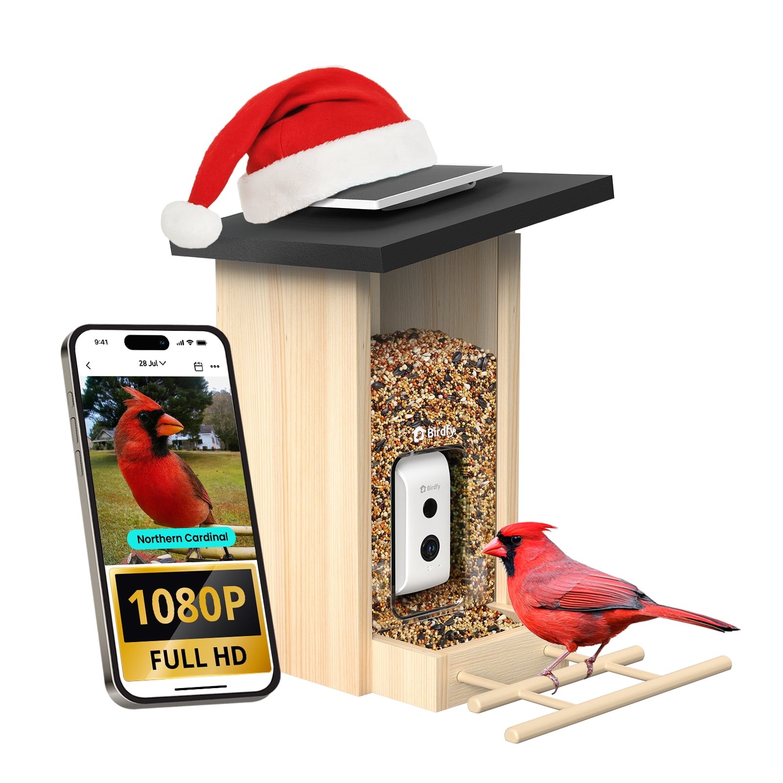 Birdfy Netvue2 Smart Bird Feeder with Solar-Powered 1080p HD Camera