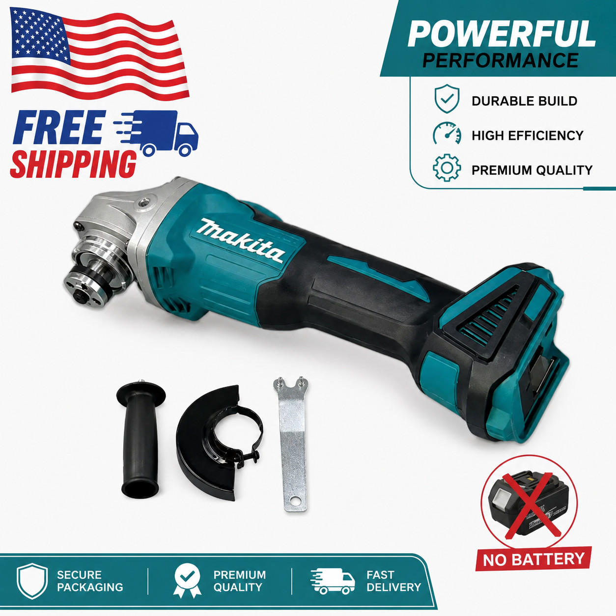 Makita DGA404 18V 125mm Brushless Angle Grinder Cordless Rechargeable Power Tool