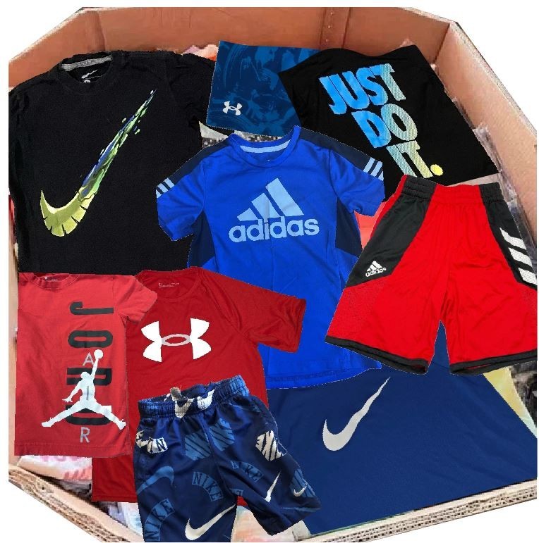 Lot Of 20pcs Boys Name Brand Clothe Spring Summer Size 7-8 Nike Adidas Shorts..