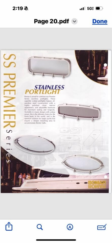 Bomar SS Premier Stainless Portlight Bomar SS Premier Stainless Portlight