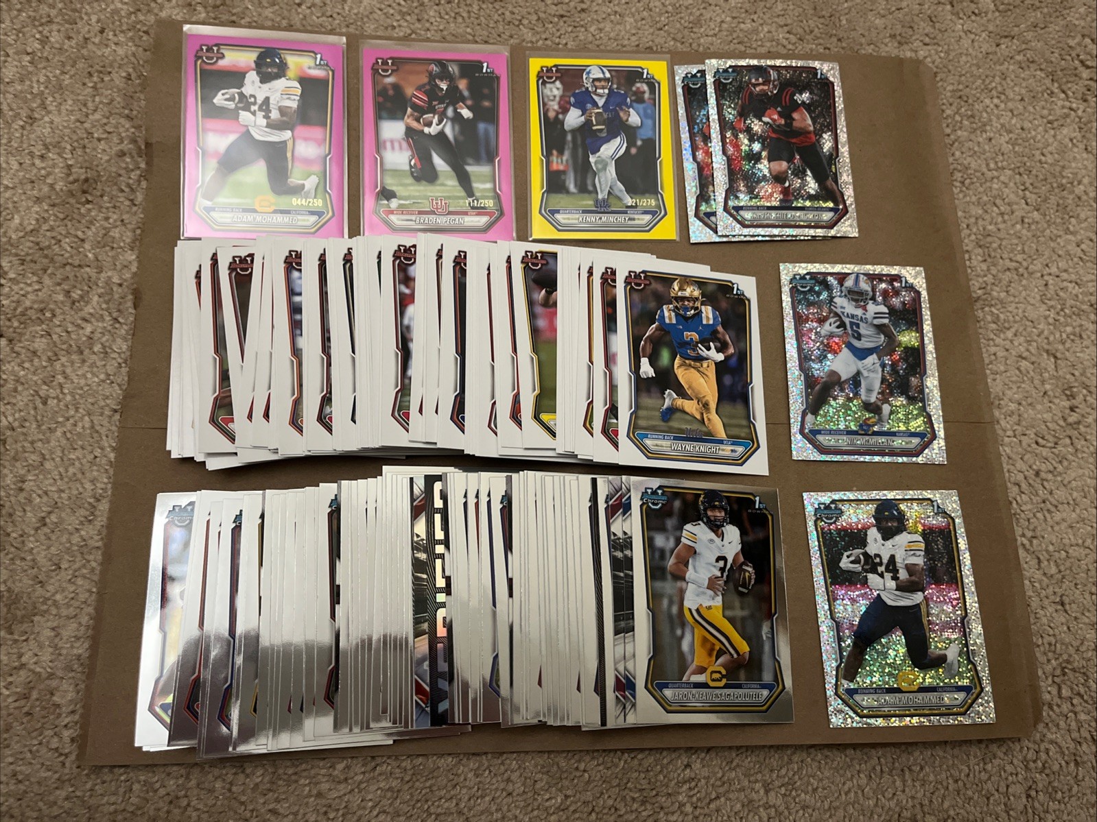 Huge 2026 1st Bowman Chrome U NCAA NIL Football Card Lot XRC Numbered Parallel Huge 2026 1st Bowman Chrome U NCAA NIL Football Card Lot XRC Numbered Parallel