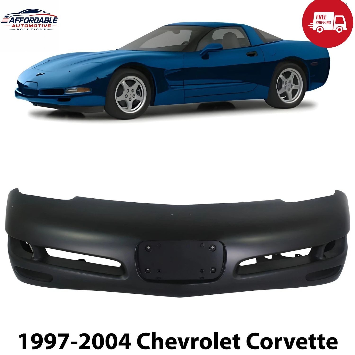 Front Bumper Cover Primed Plastic For 1997-2004 Chevrolet Corvette