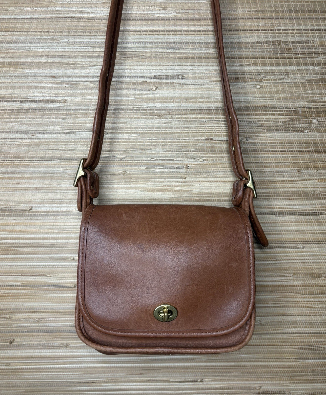 Vintage Coach Legacy Small Flap Bag British Tan Vintage Coach Legacy Small Flap Bag British Tan