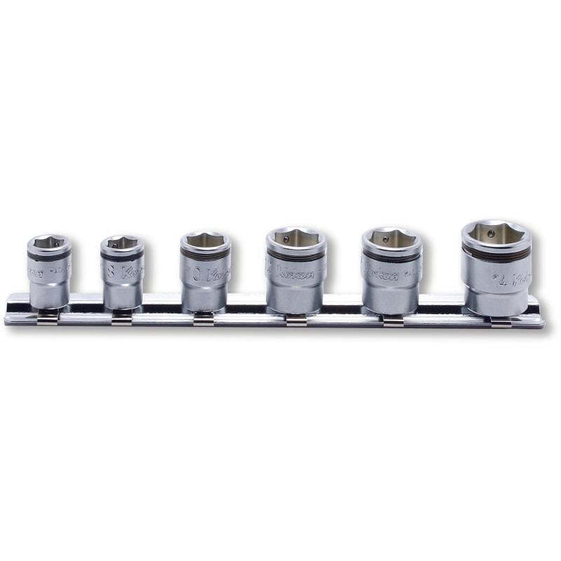 Koken RS2450MS/6 1/4 Sq. Dr. Socket set 7-14mm Nut Grip 6 pieces