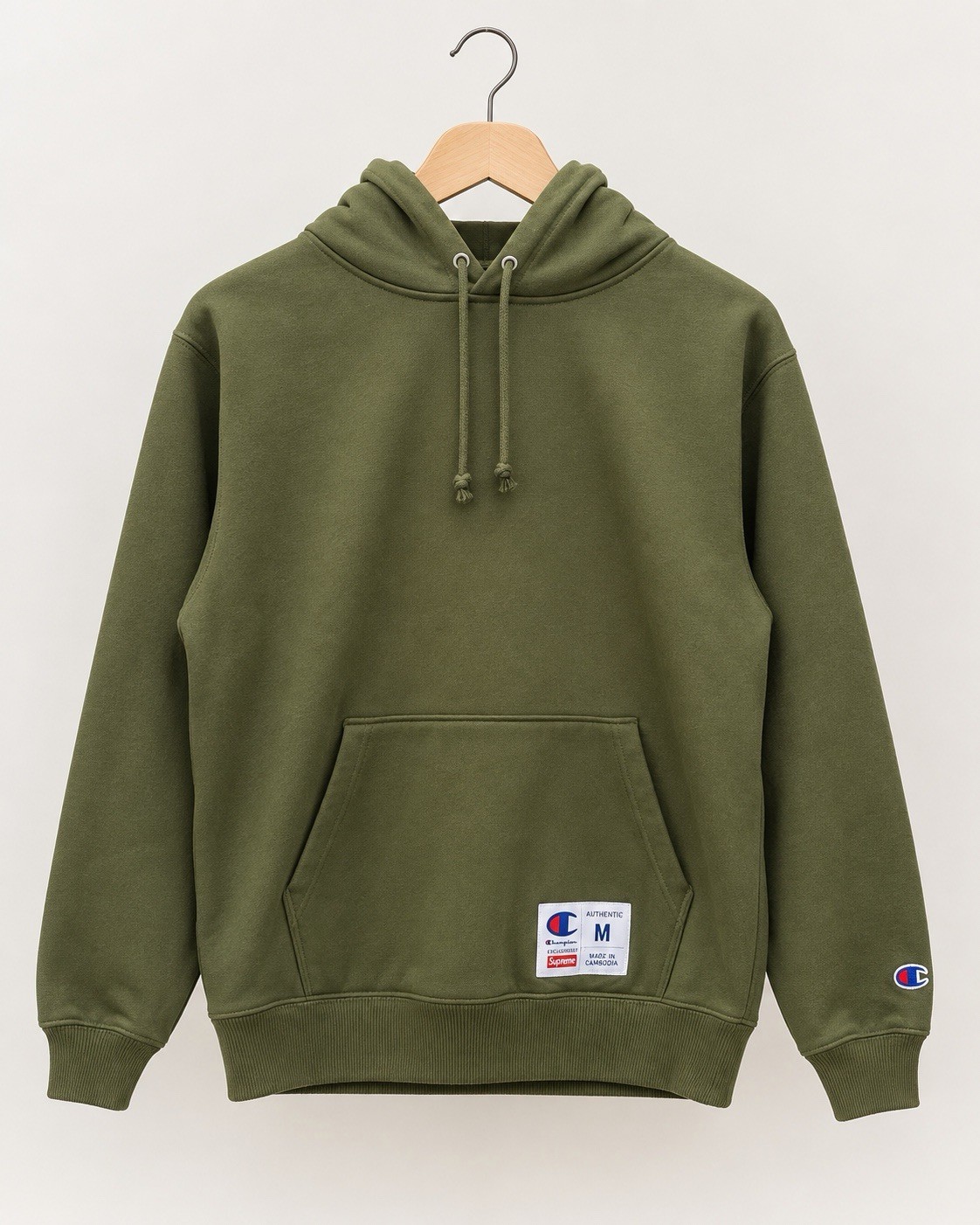 Supreme x Champion Outline Hooded Sweatshirt from Supreme’s S/S2019 Medium Olive