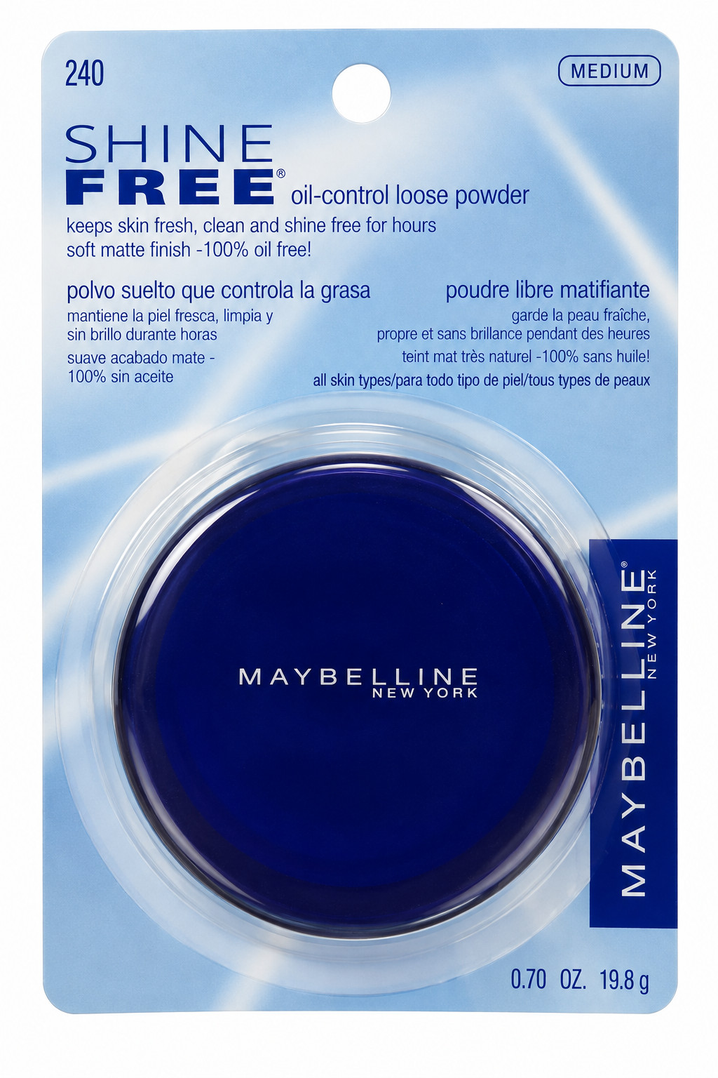 Maybelline Shine Free Oil-Control Loose Powder Medium 240 0.7 oz New Maybelline Shine Free Oil-Control Loose Powder Medium 240 0.7 oz New