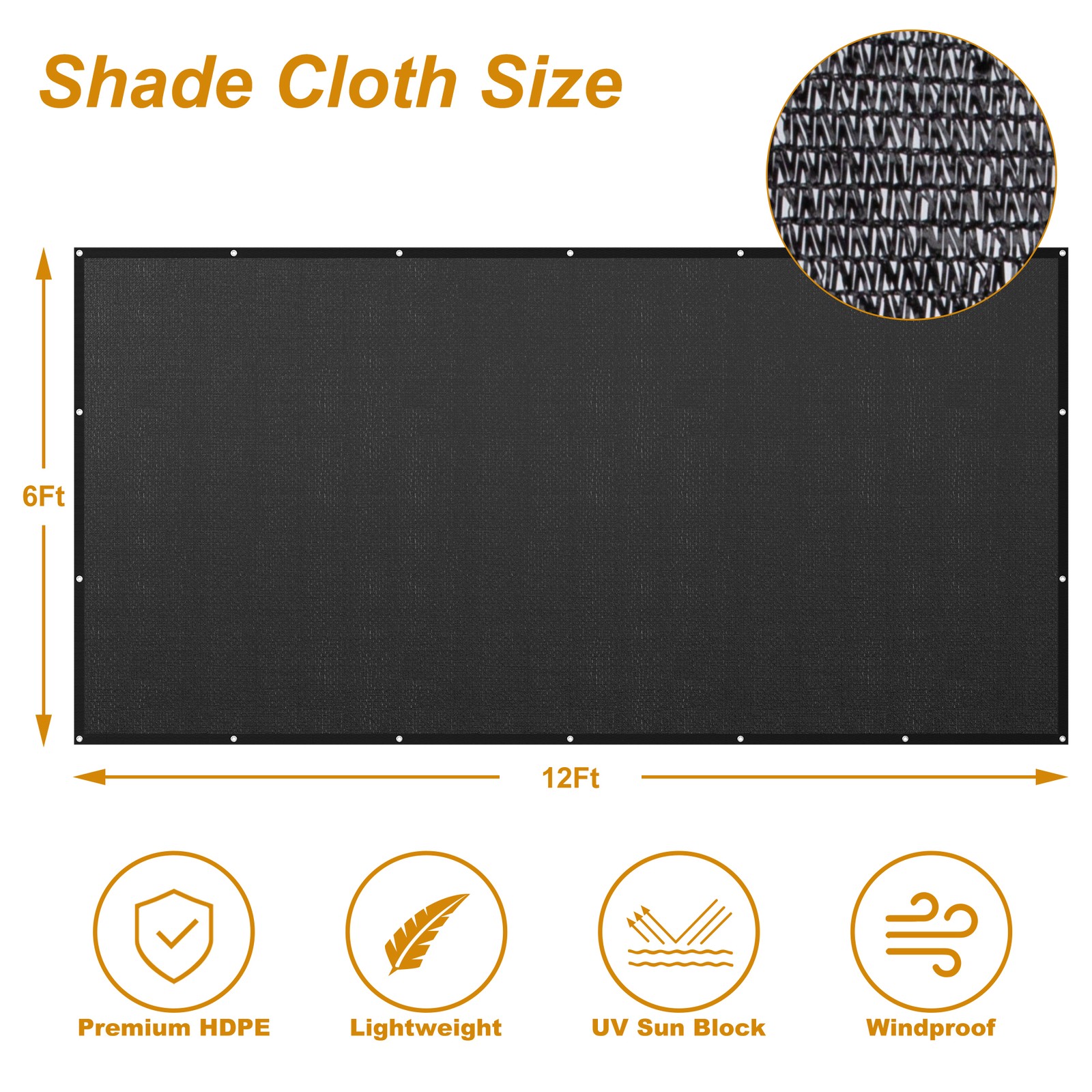 Sunblock Shade Cloth Sunshade Net W/Grommets UV Resistant for Garden Patio Cover Sunblock Shade Cloth Sunshade Net W/Grommets UV Resistant for Garden Patio Cover
