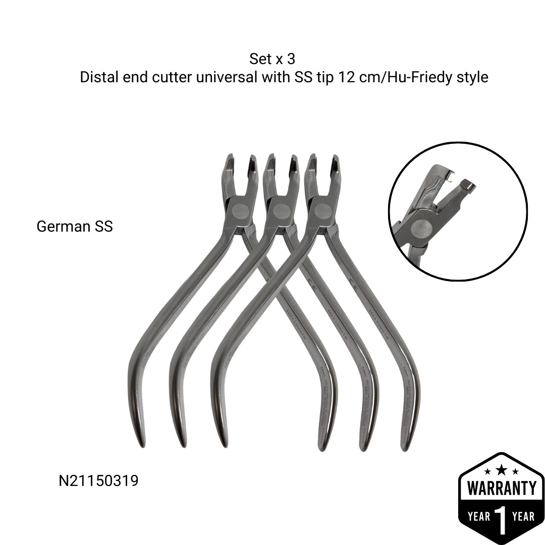 Set x 3 Distal end Cutters Pliers N21150319 compare with HU FRIEDY Set x 3 Distal end Cutters Pliers N21150319 compare with HU FRIEDY