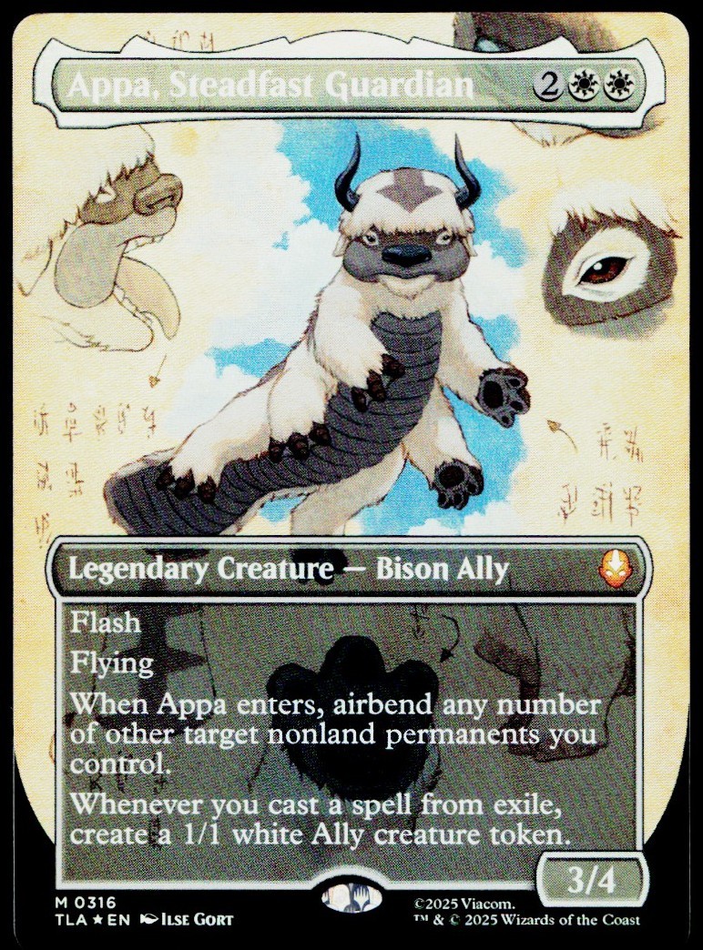 Appa, Steadfast Guardian (Borderless) Foil M Avatar: The Last Airbender 316 NM Appa, Steadfast Guardian (Borderless) Foil M Avatar: The Last Airbender 316 NM