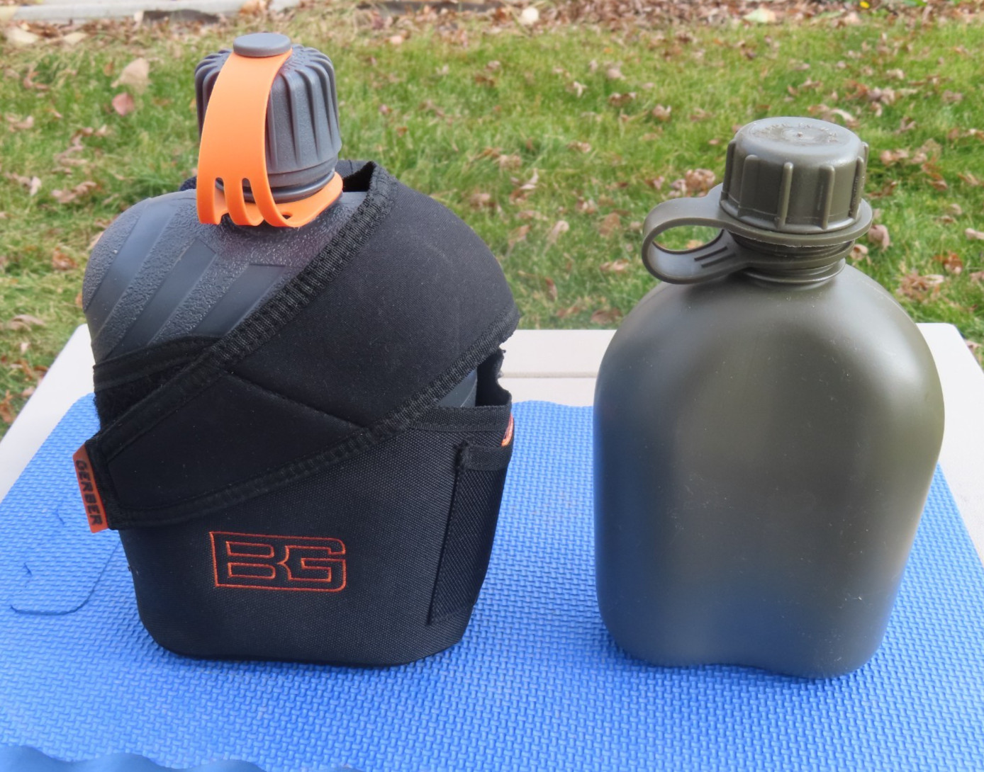 Set of 2: Gerber Bear Grylls Canteen Flask and Water Bottle, Camping / Survival