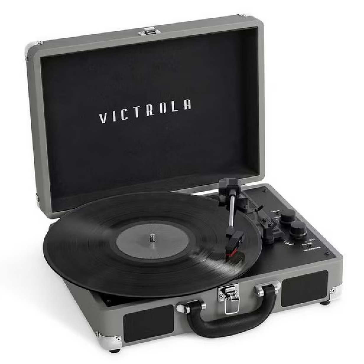 Victrola Journey+ Suitcase Record Player - Grey - Factory Direct
