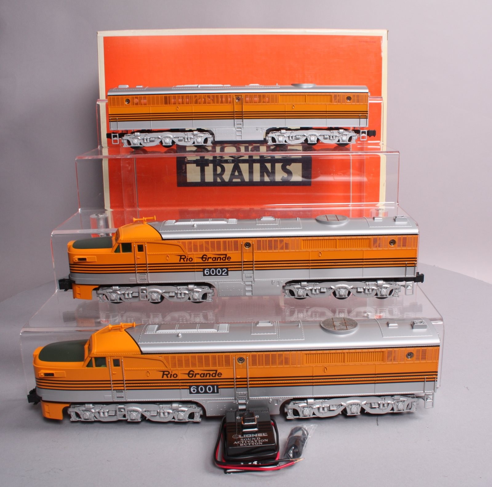 Lionel 6-18107 O Gauge Denver & Rio Grande PA-1 ABA Diesel Engine Set #6001/6002