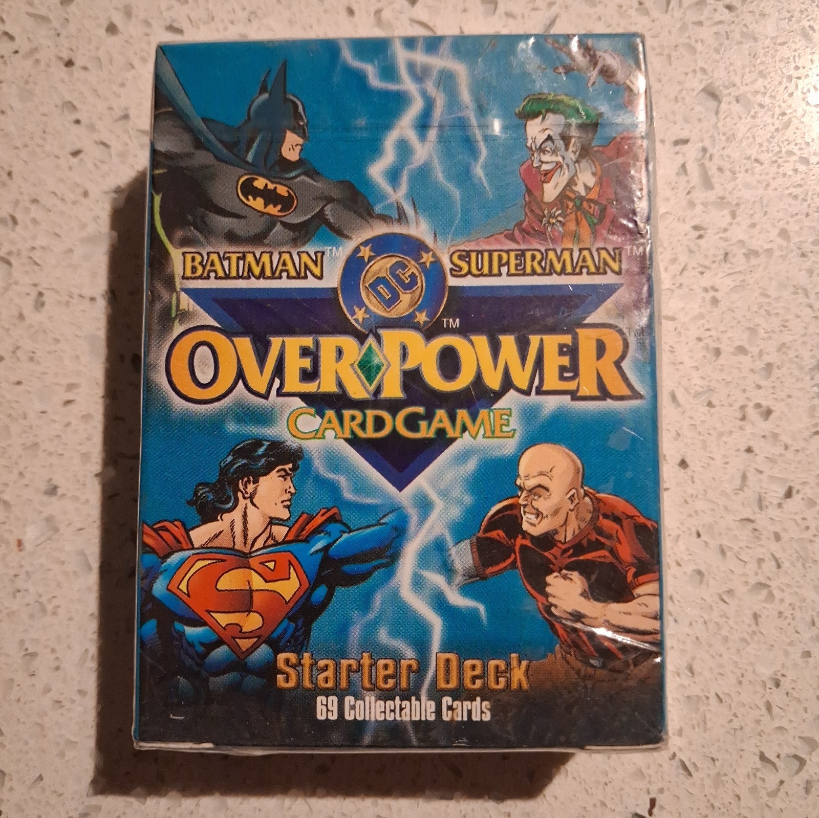 SEALED 1996 Fleer DC OverPower Batman Superman OverPower Card Game Starter Deck