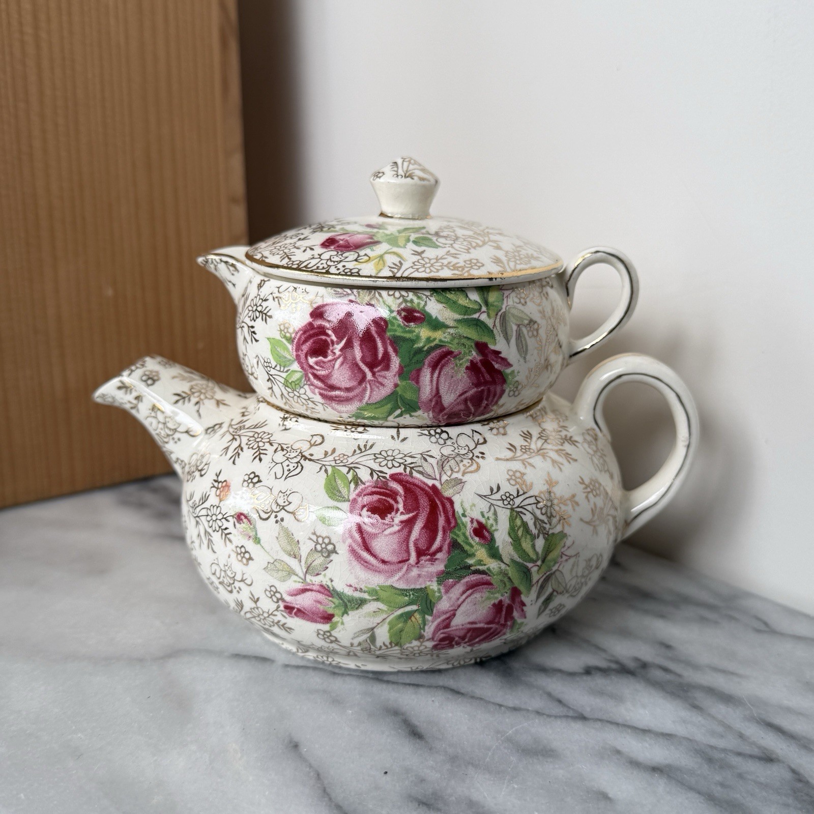Vintage or Antique Stacking Teapot Made in England James Kent Rosita Vintage or Antique Stacking Teapot Made in England James Kent Rosita
