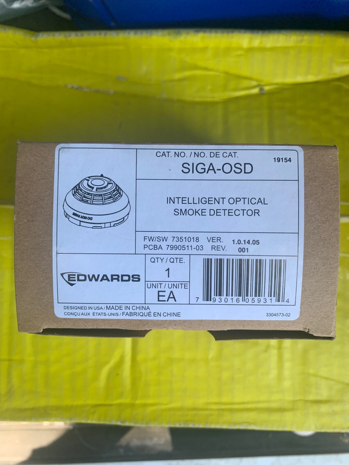 EDWARDS EST SIGA-OSD INTELLIGENT OPTICAL SMOKE DETECTOR NIB EDWARDS EST SIGA-OSD INTELLIGENT OPTICAL SMOKE DETECTOR NIB