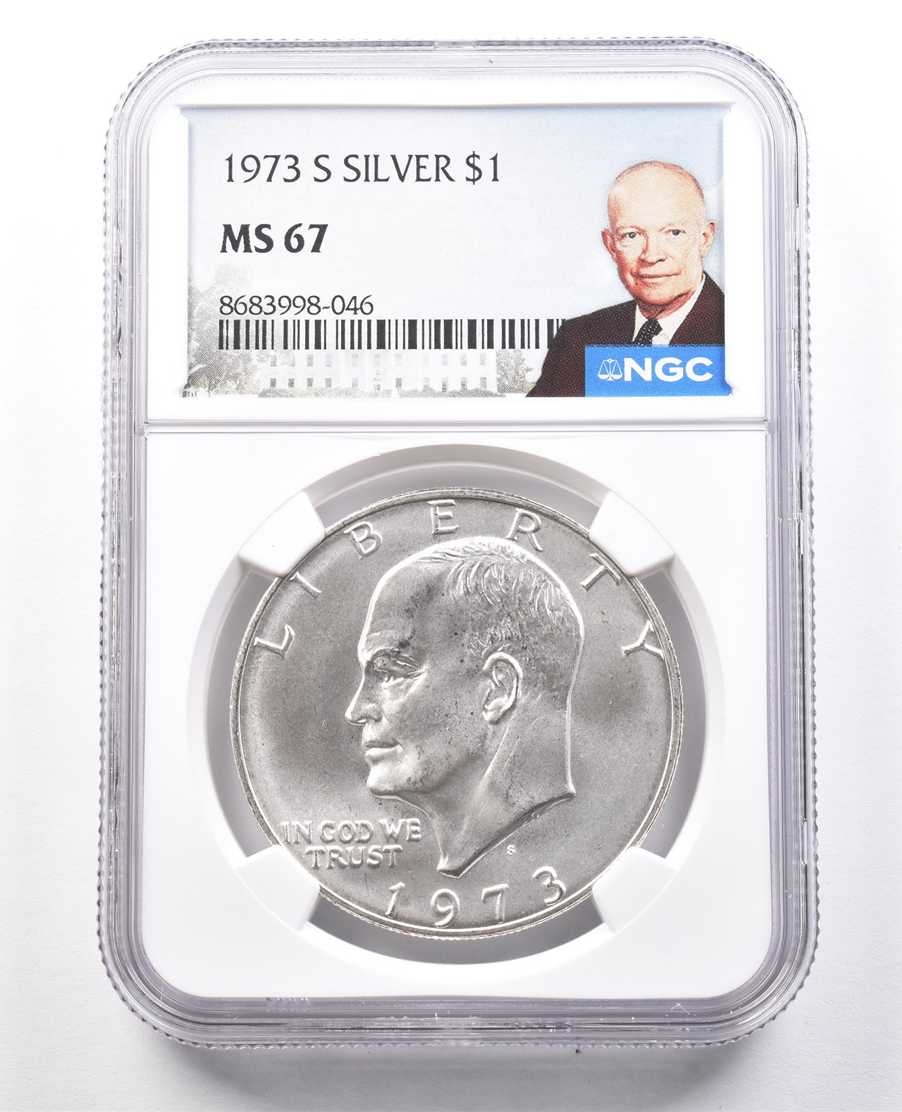 1973-S Eisenhower $1 Silver MS67 NGC Special Label 1973-S Eisenhower $1 Silver MS67 NGC Special Label