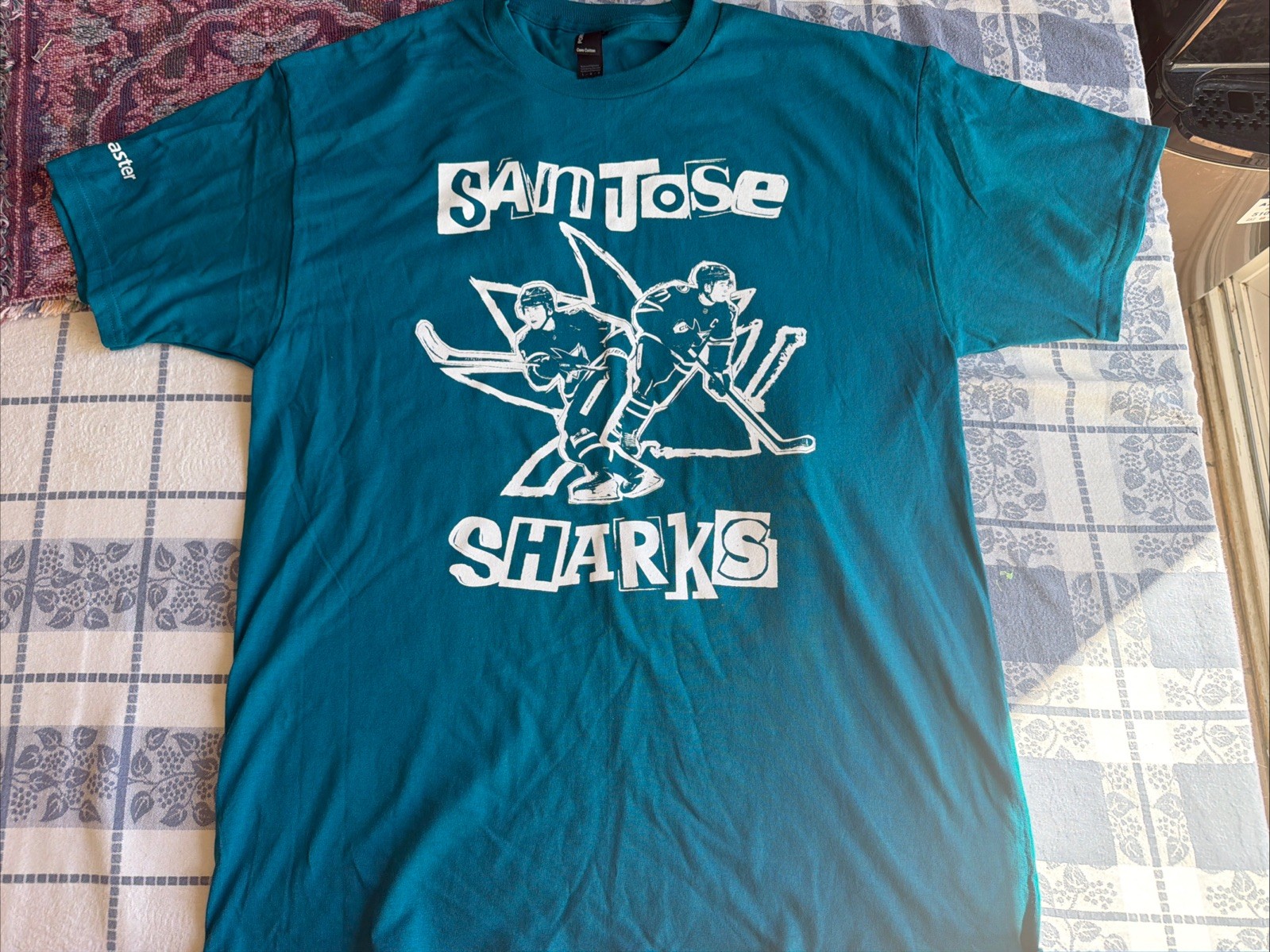 San Jose Sharks 2026-2027 Opening Night SGA T-Shirt - L Celebrini Smith San Jose Sharks 2026-2027 Opening Night SGA T-Shirt - L Celebrini Smith