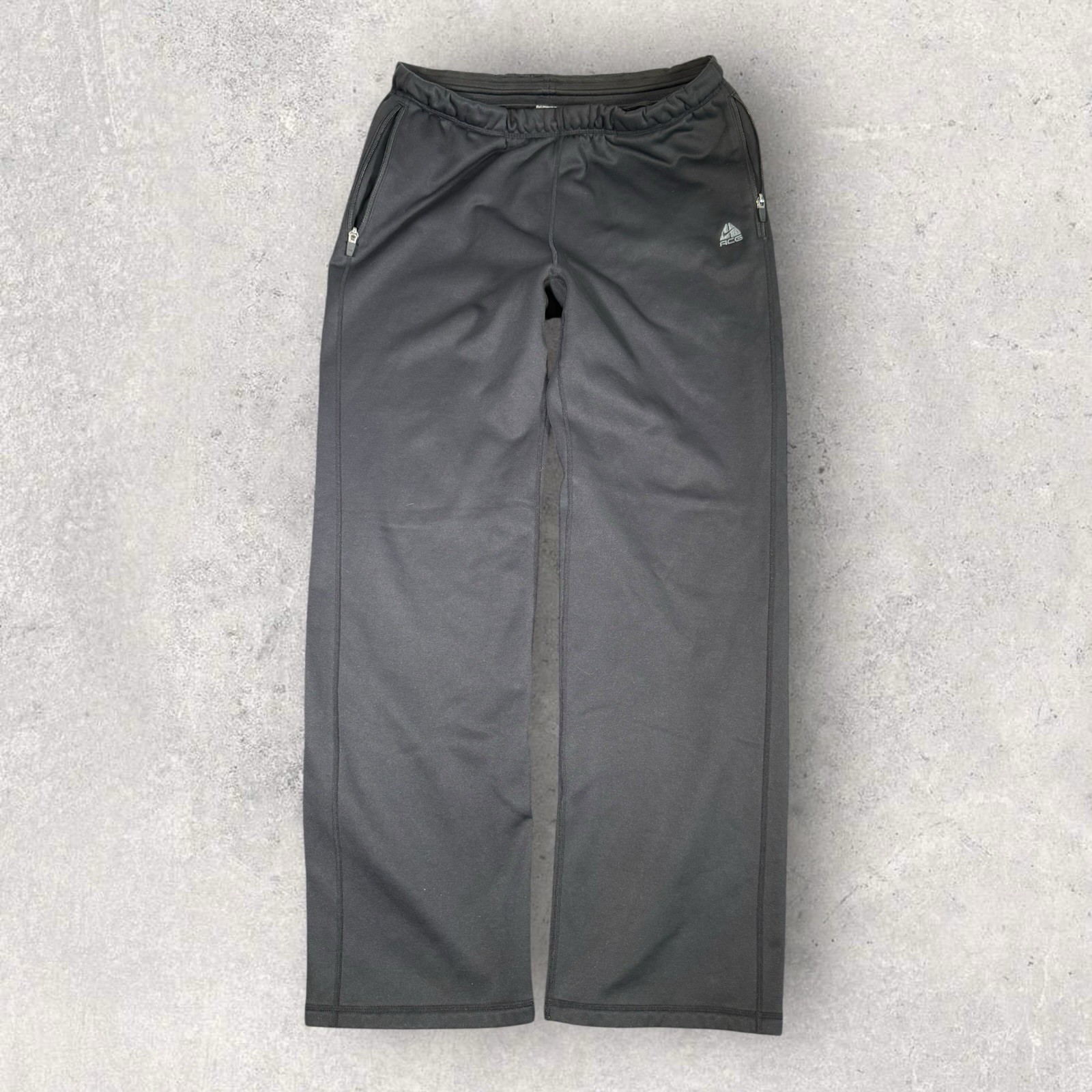 Vintage Nike ACG Therma-FIT Track Pants Men\'s L Black Fleece Lined Zip Pockets Vintage Nike ACG Therma-FIT Track Pants Men\'s L Black Fleece Lined Zip Pockets