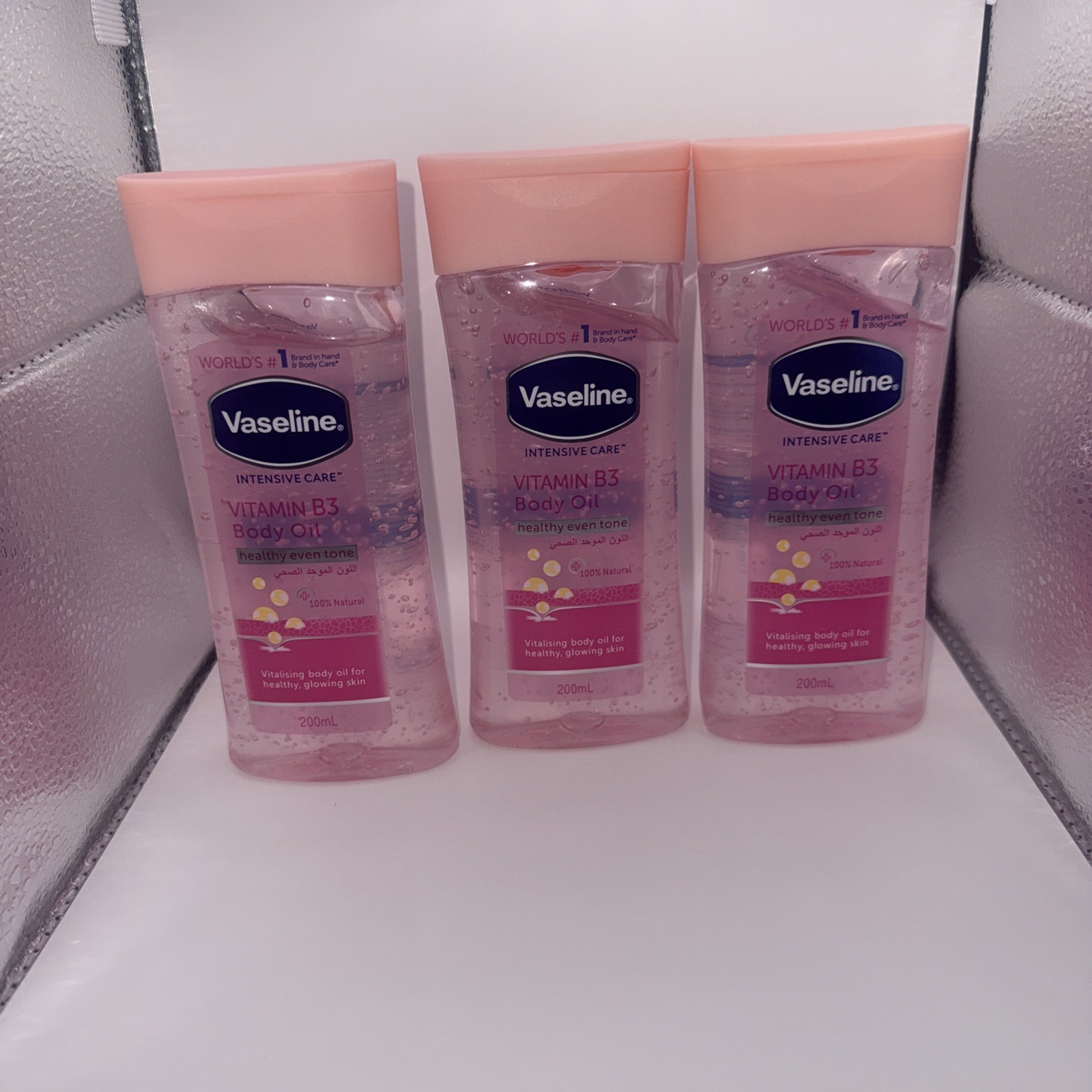 Vaseline Intensive Care Vitamin B3 Body Oil 200ml Set (3) Vaseline Intensive Care Vitamin B3 Body Oil 200ml Set (3)
