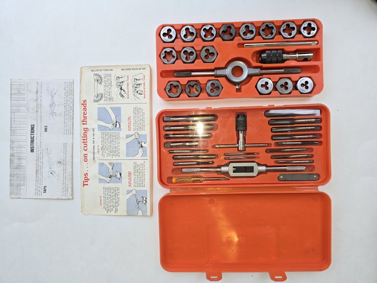 Vintage HSS & Die Set 41pc ALMOST UNUSED Vintage HSS & Die Set 41pc ALMOST UNUSED