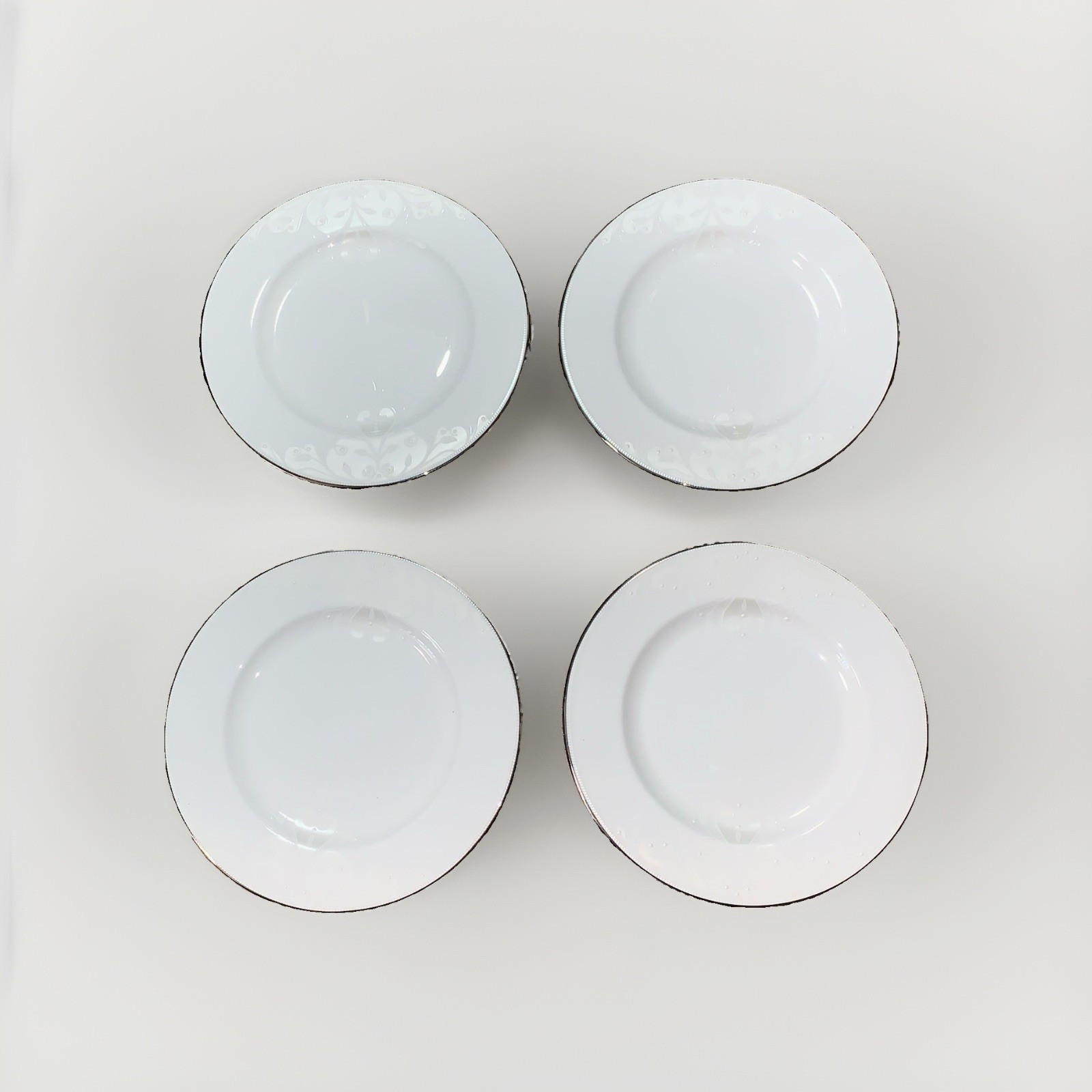 4 Vintage Lenox Opal Innocence Salad Plates 8 1/4\ 4 Vintage Lenox Opal Innocence Salad Plates 8 1/4\