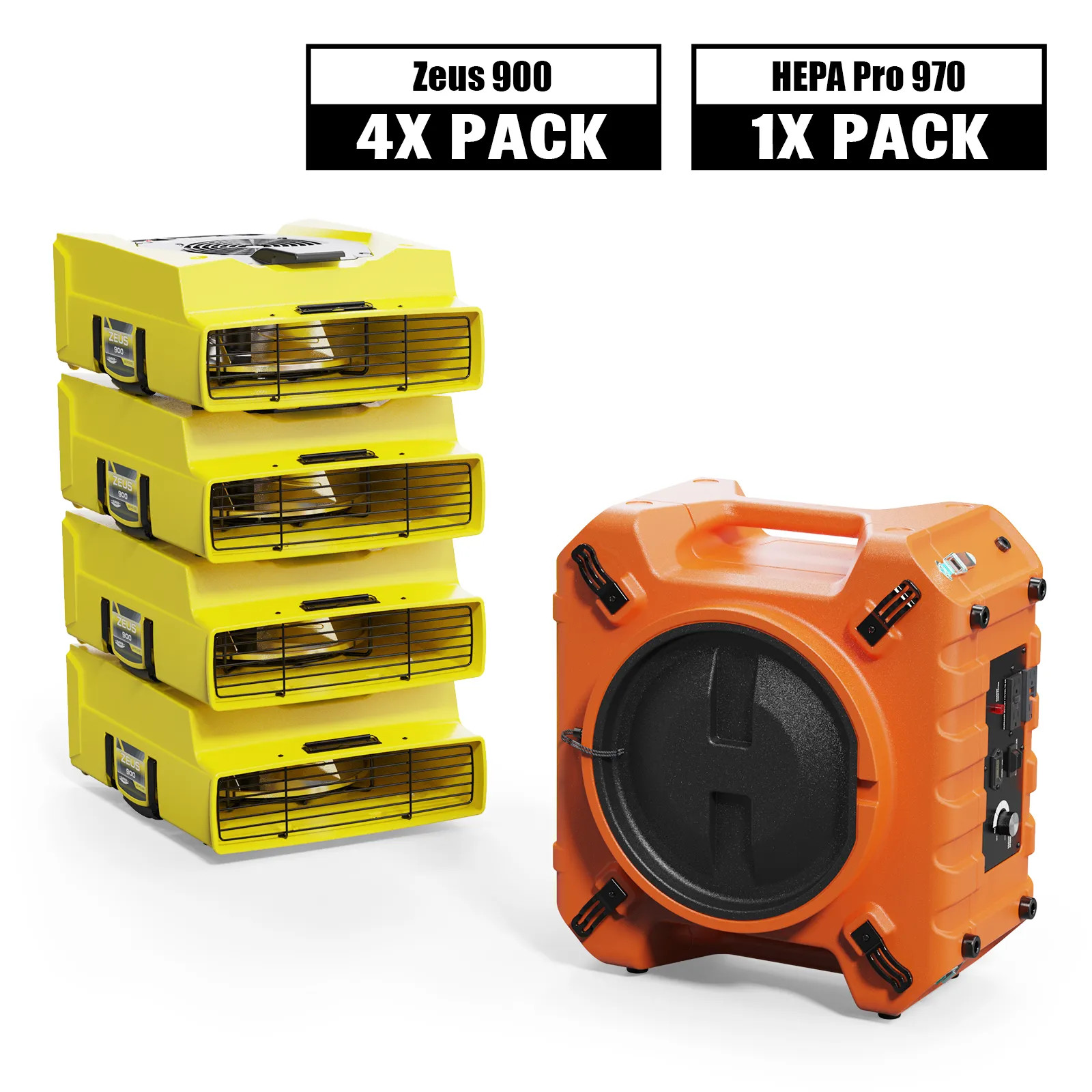 Alorair 4 X  Air Mover & 1 X  Air Scrubber For Fire & Smoke Restoration