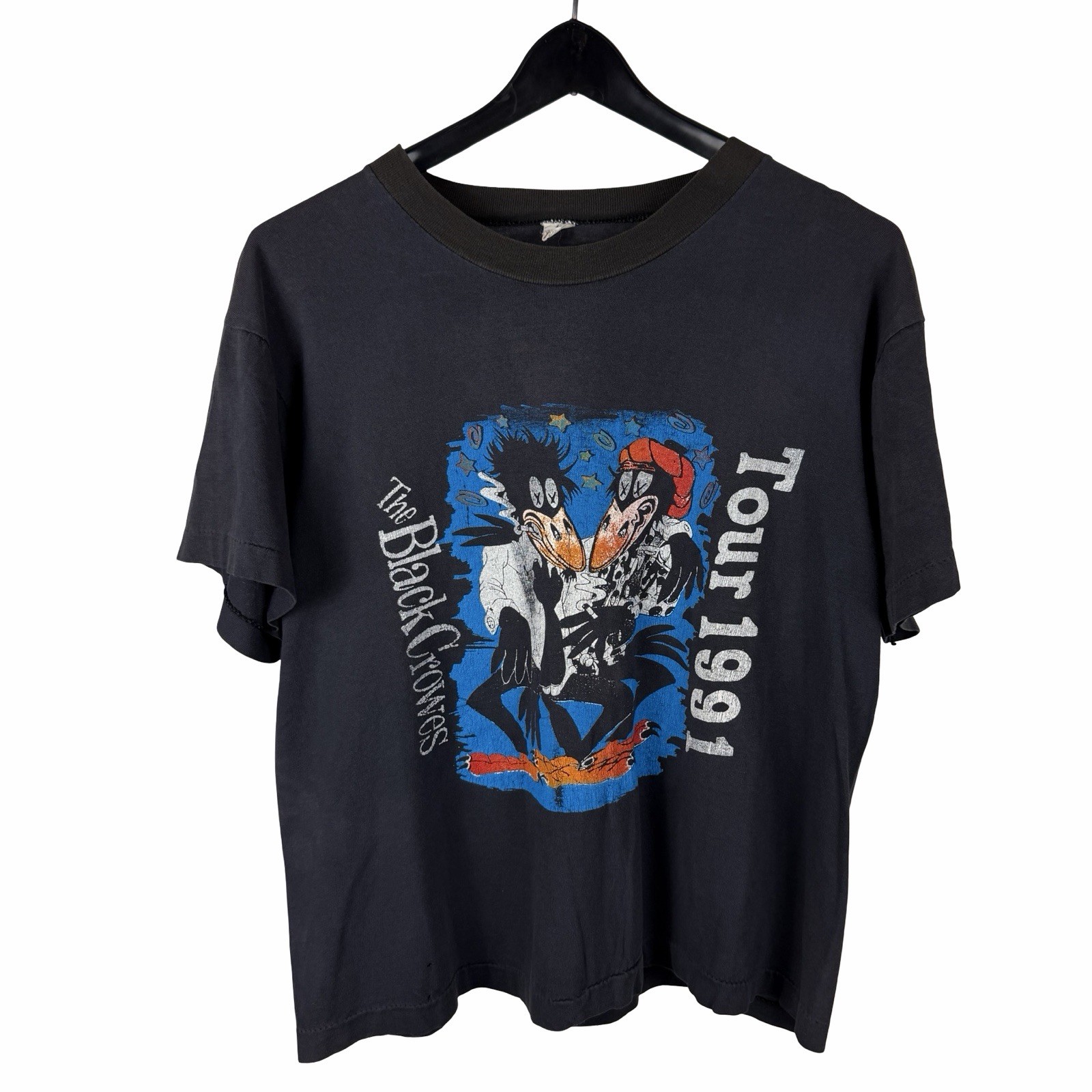 Vintage 1991 Rare The Black Crowes Rock Band Tour Boxy Graphic Shirt Size L Vintage 1991 Rare The Black Crowes Rock Band Tour Boxy Graphic Shirt Size L