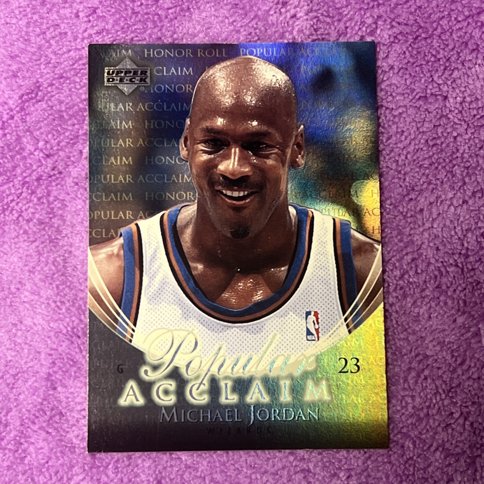 2002-03 Upper Deck Honor Roll Popular Acclaim Michael Jordan #PA1 Bulls Wizards 2002-03 Upper Deck Honor Roll Popular Acclaim Michael Jordan #PA1 Bulls Wizards