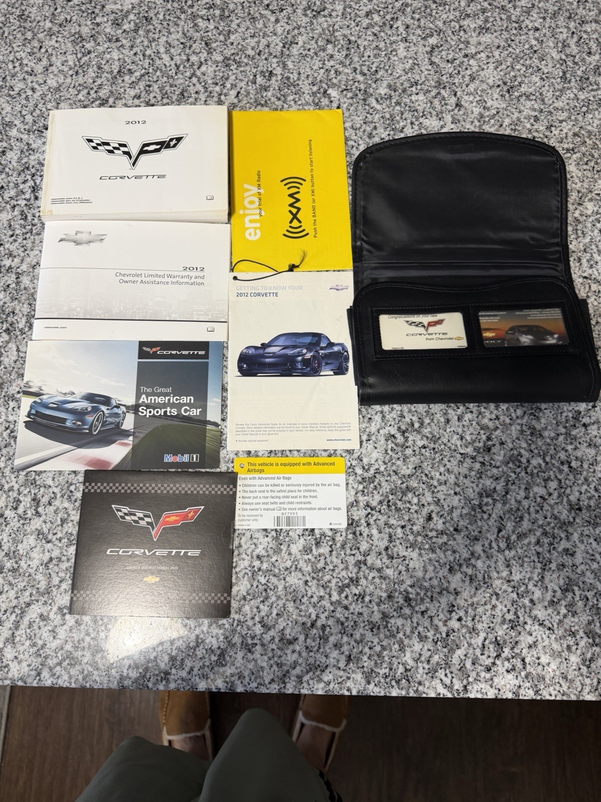 2012 Chevrolet Corvette Factory Owner's Manual Original Set w Black Case B343