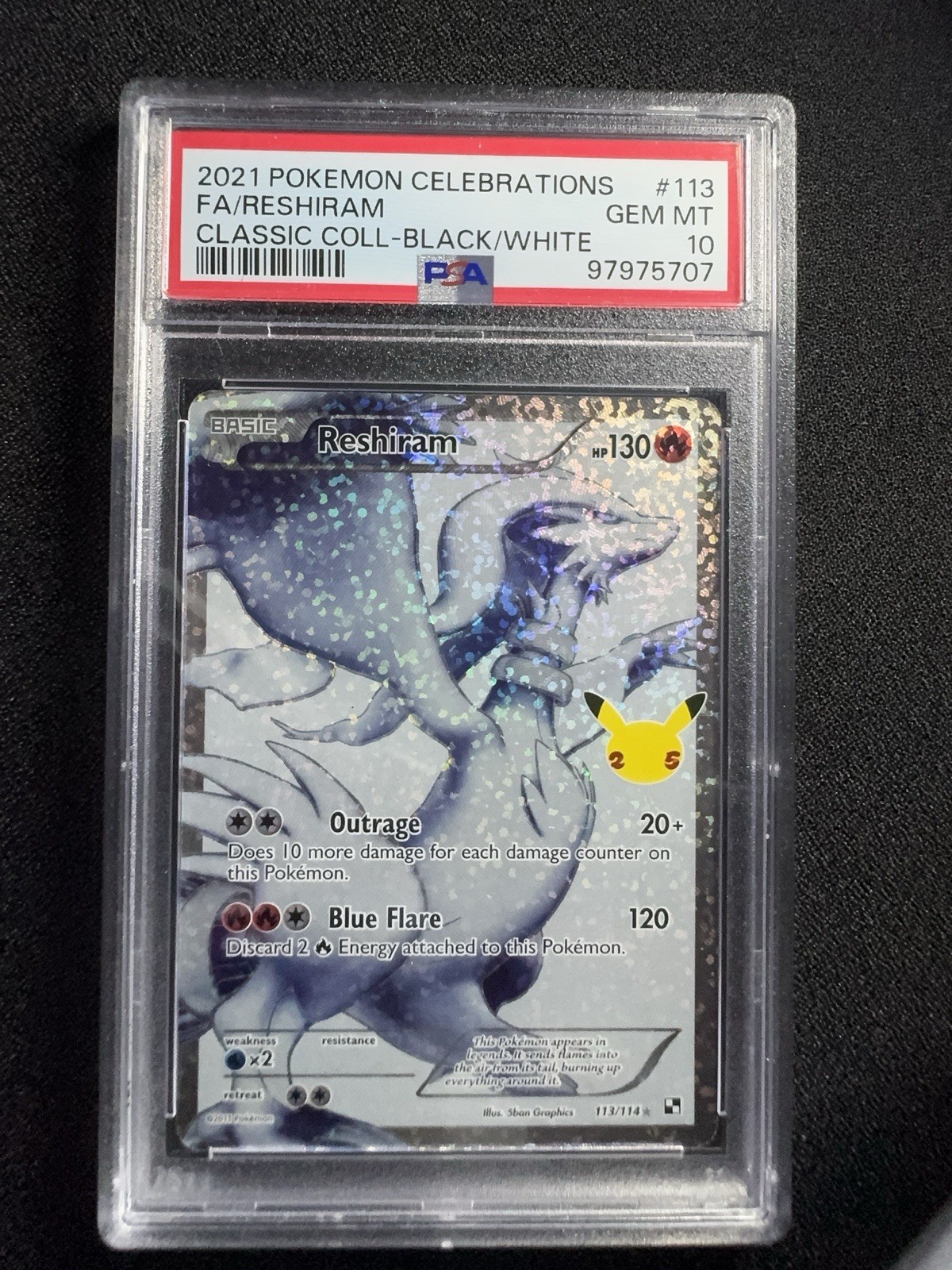 2021 Pokémon Celebrations Classic Collection Reshiram PSA 10 2021 Pokémon Celebrations Classic Collection Reshiram PSA 10
