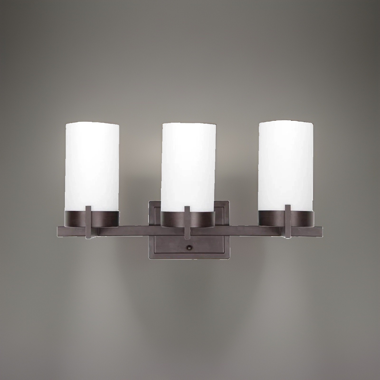 Sunset Lighting Luminette 3-Light Frosted Vanity Glass Provincial Bronze NEW