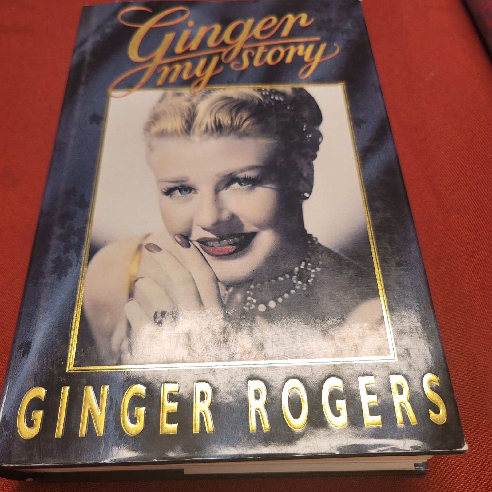 Ginger : My Story by Ginger Rogers (1991, Hardcover) with postcard and flyer