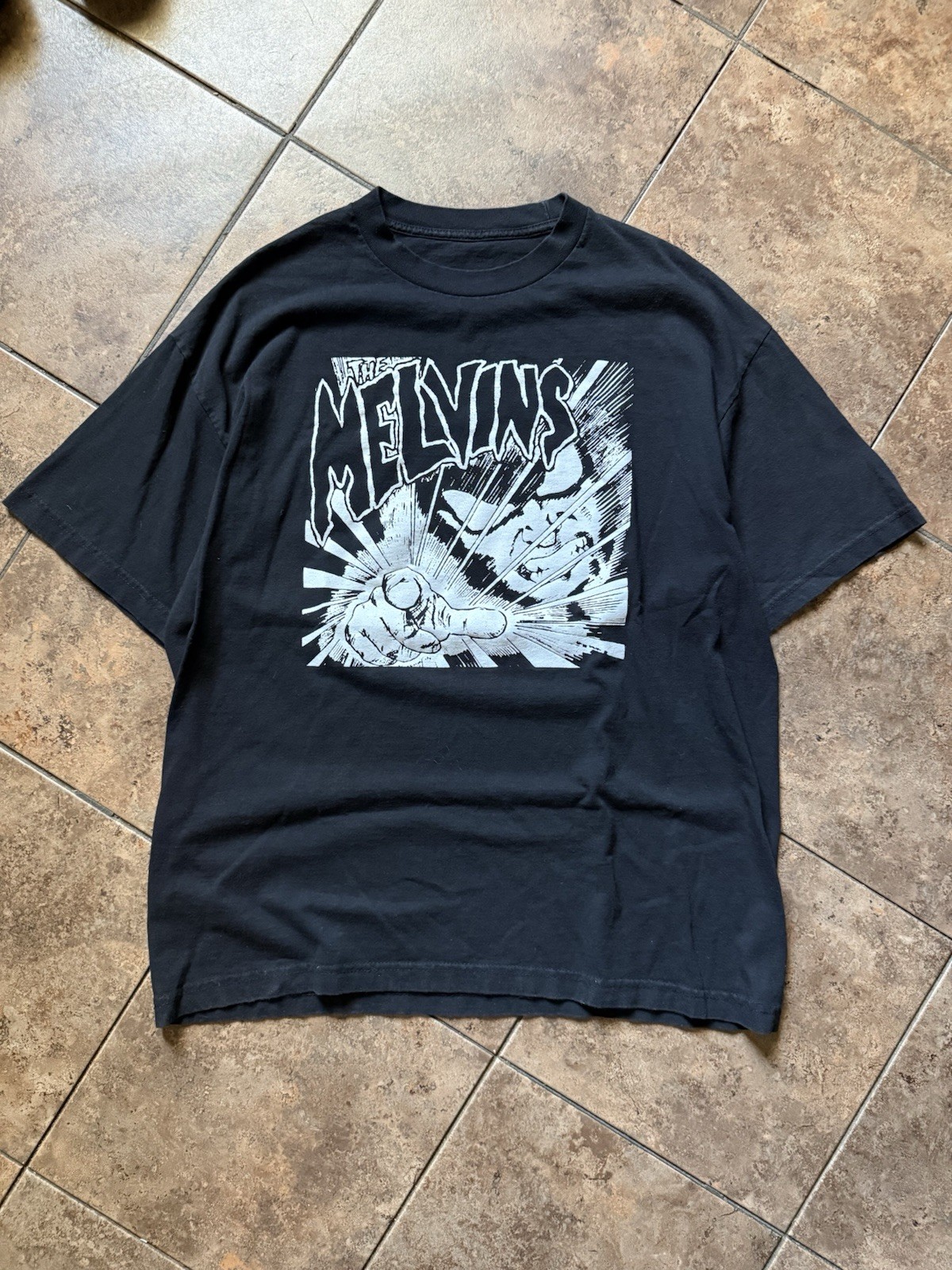 Vintage 2000s The Melvin’s Band Tee Comic Graphic XL Y2K black