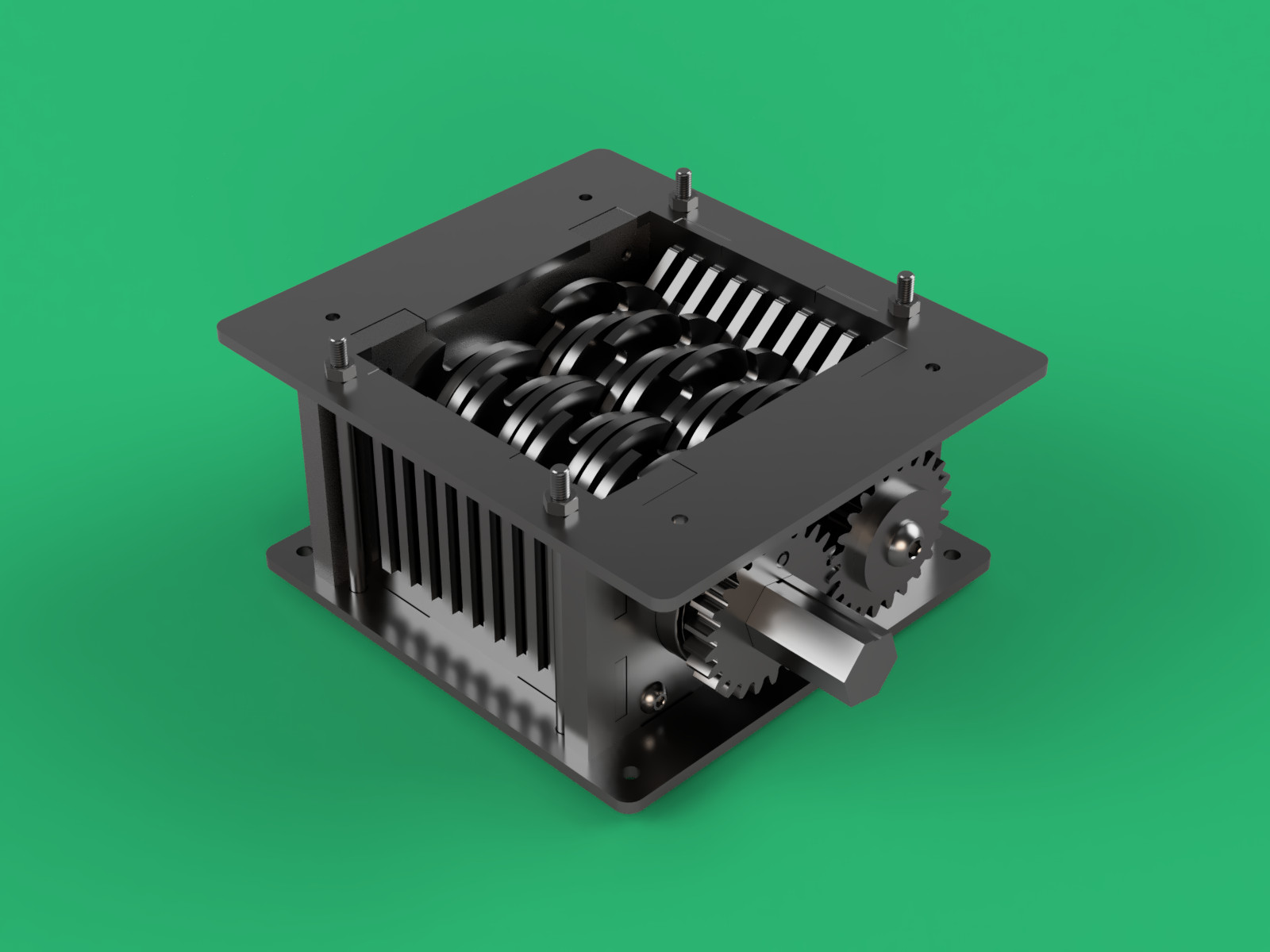 Shredder Mini V2 - Hand Cranked Plastic & Can Shredder