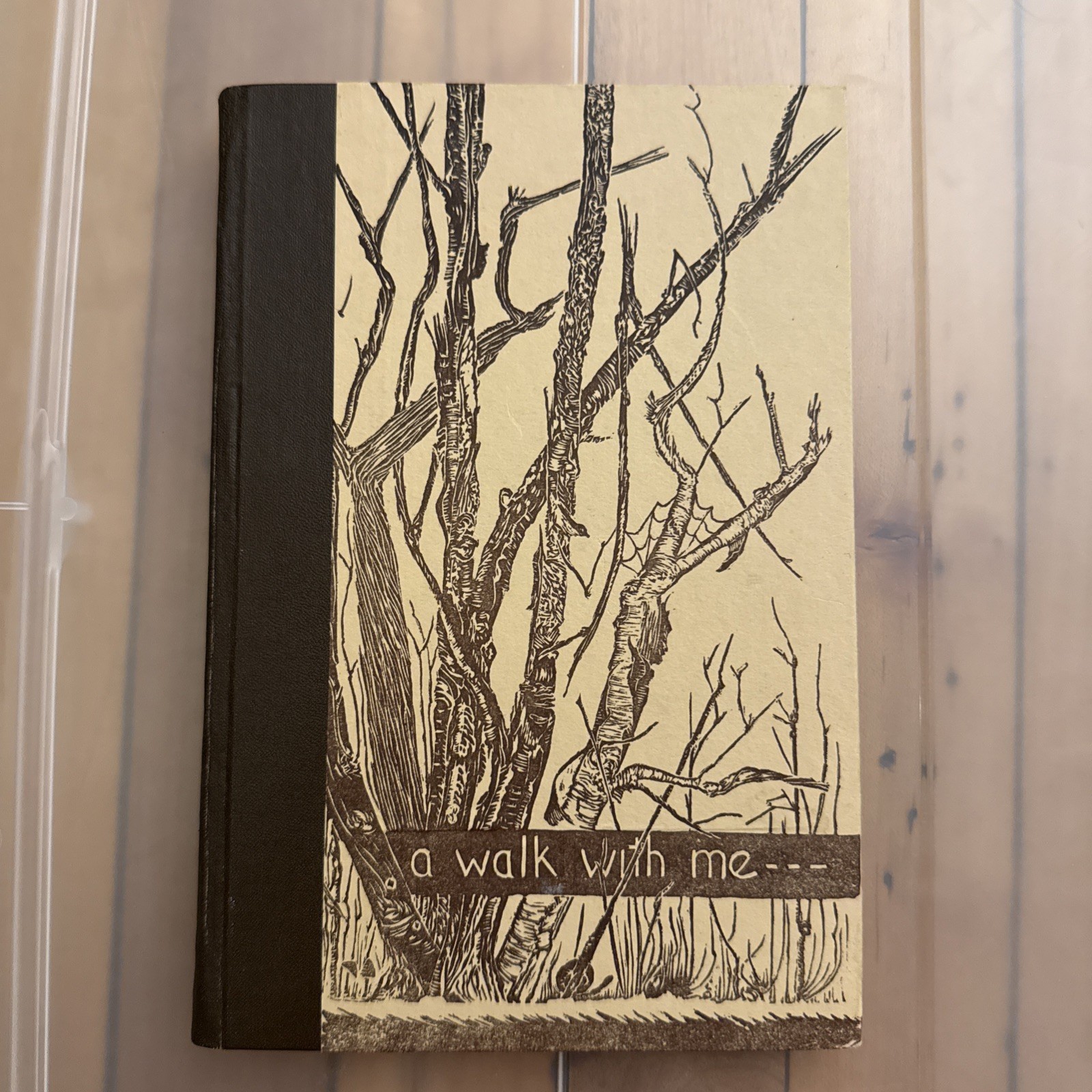 A Walk With Me Gwen Frostic 1958 Hardcover Nature Poetry Art Illustrated Book