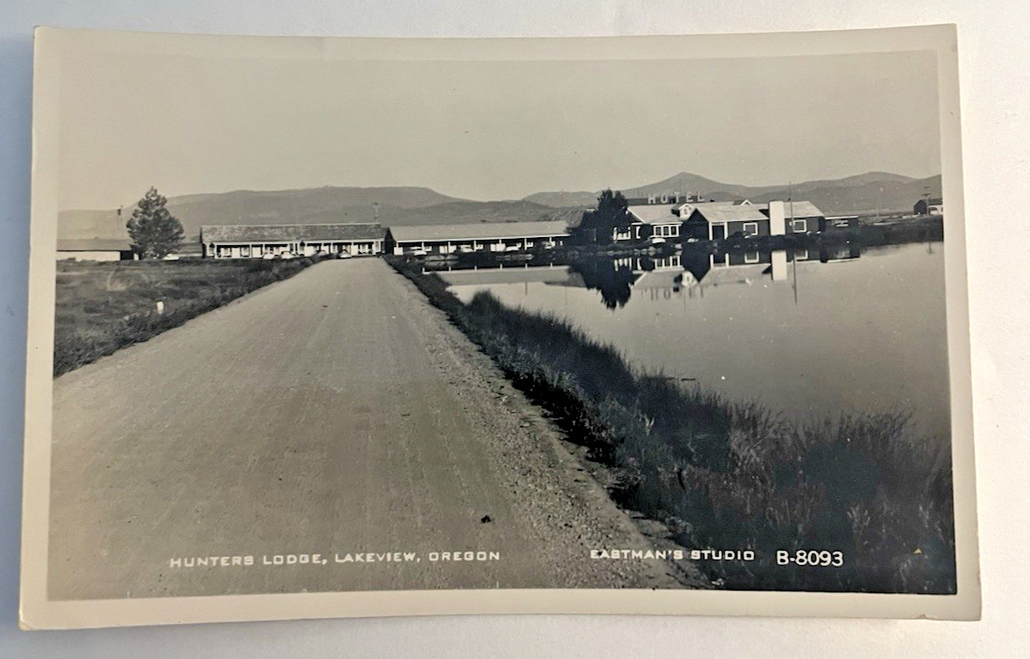 RPPC Lakeview OR Oregon Hunters Lodge 1955 Photo RPPC Lakeview OR Oregon Hunters Lodge 1955 Photo
