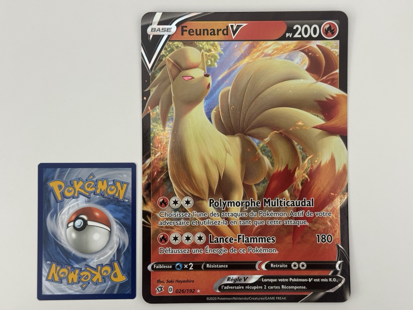 France Exclusive Ninetales V 026/192 Rebel Clash Box Promo Near Mint NM